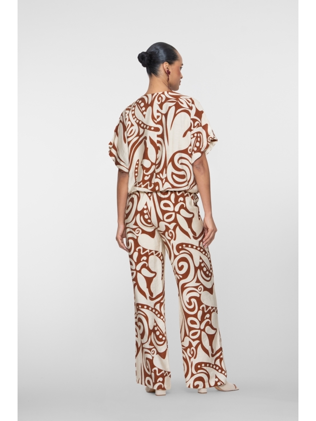 Geisha Pants bi-color 000760 Tabacco