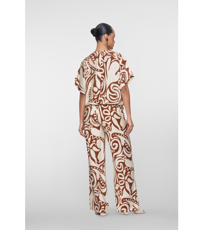 Geisha Pants bi-color 000760 Tabacco