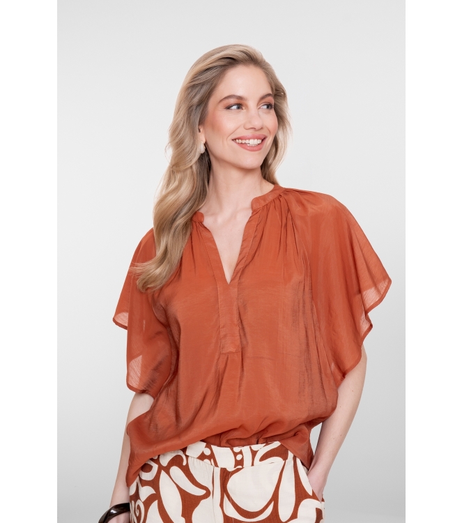 Geisha Top bat sleeve 000202 Ginger