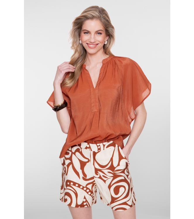 Geisha Top bat sleeve 000202 Ginger