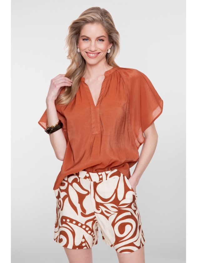 Geisha Top bat sleeve 000202 Ginger