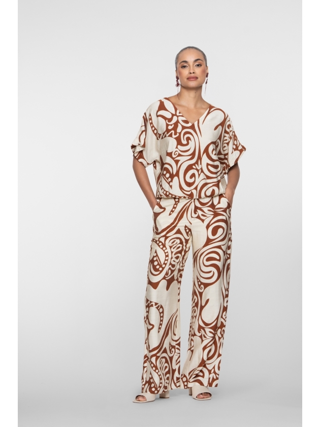 Geisha Top bi-color 000760 Tabacco