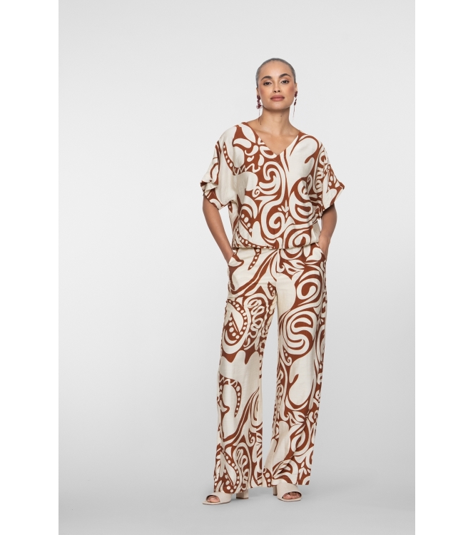 Geisha Top bi-color 000760 Tabacco