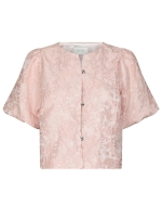 Neo Noir Aisa Soft Brocade Blouse Light pink