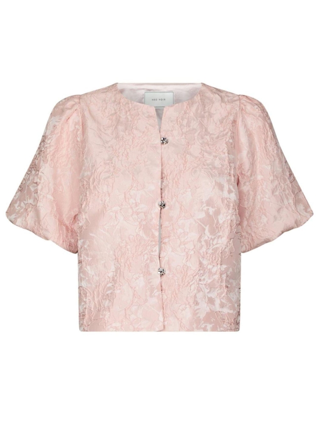 Neo Noir Aisa Soft Brocade Blouse Light pink