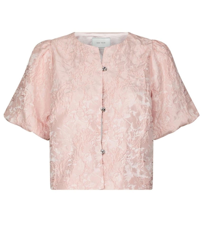 Neo Noir Aisa Soft Brocade Blouse Light pink