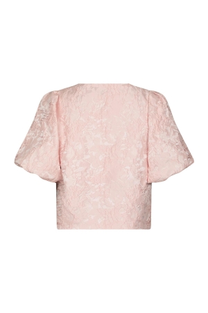 Neo Noir Aisa Soft Brocade Blouse Light pink