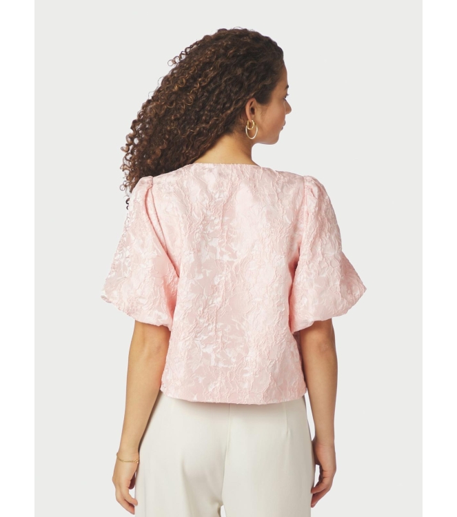Neo Noir Aisa Soft Brocade Blouse Light pink