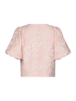 Neo Noir Aisa Soft Brocade Blouse Light pink