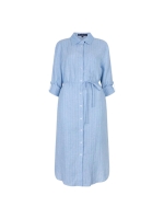 Red Button Shirtdress 31 Light blue
