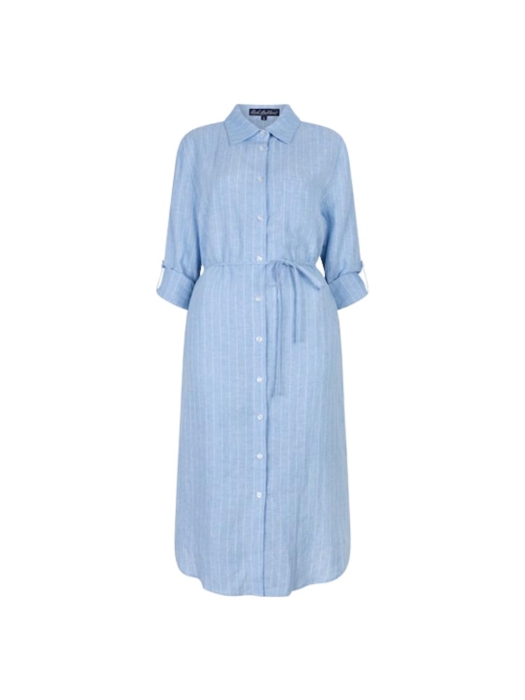 Red Button Shirtdress 31 Light blue