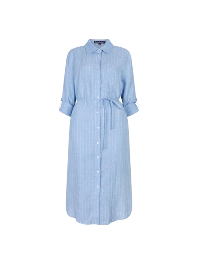 Red Button Shirtdress 31 Light blue
