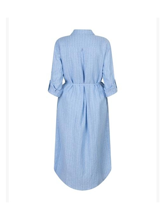 Red Button Shirtdress 31 Light blue