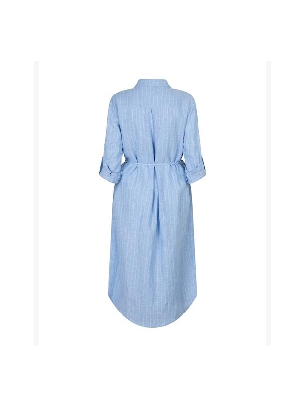 Red Button Shirtdress 31 Light blue