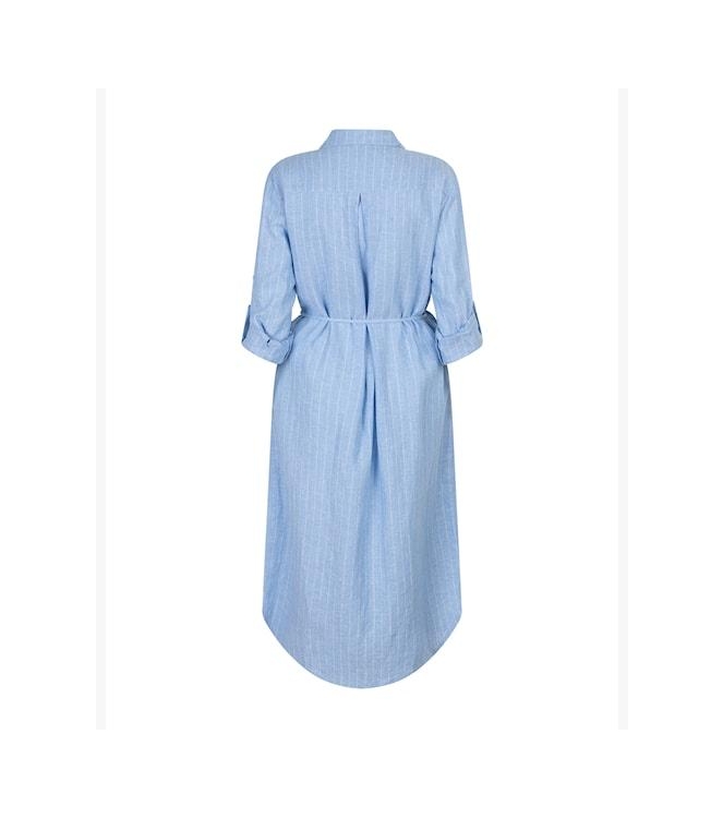 Red Button Shirtdress 31 Light blue