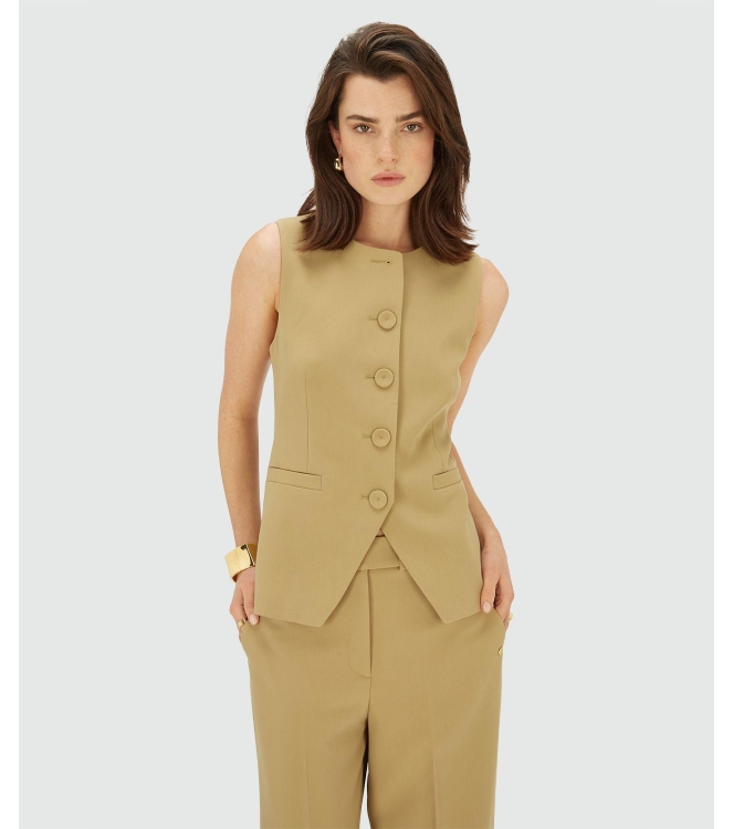 Josh V KIRO fitted waistcoat 623 mustard yellow