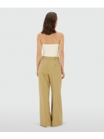 Josh V JESSIE high-rise wide-leg trousers 623 mustard yellow