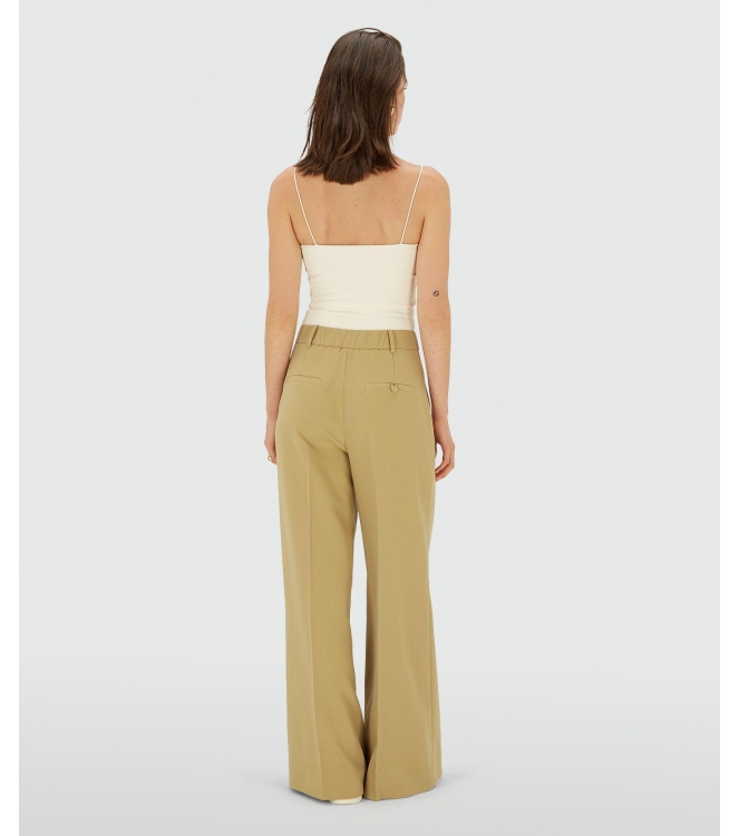 Josh V JESSIE high-rise wide-leg trousers 623 mustard yellow