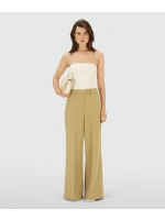 Josh V JESSIE high-rise wide-leg trousers 623 mustard yellow