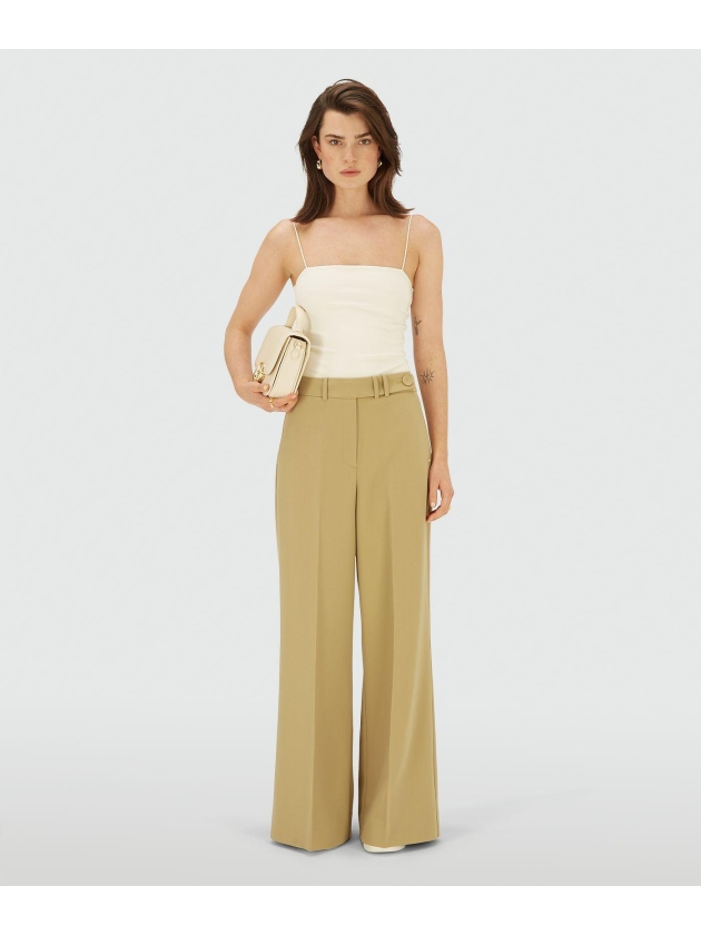 Josh V JESSIE high-rise wide-leg trousers 623 mustard yellow