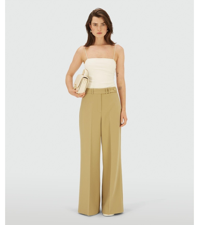 Josh V JESSIE high-rise wide-leg trousers 623 mustard yellow