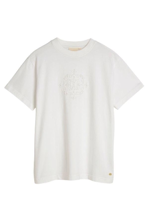 Josh V ROXY CURL oversized T-shirt with logo 033 off white