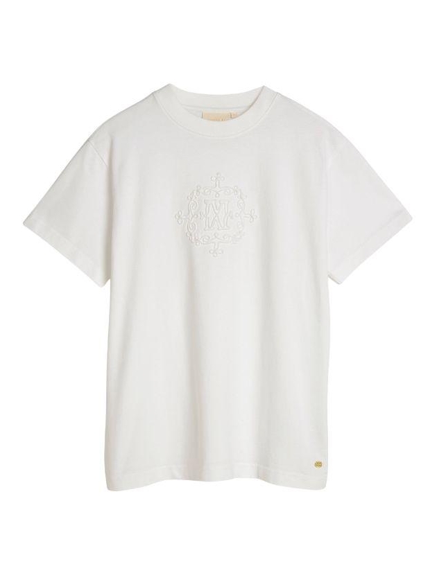 Josh V ROXY CURL oversized T-shirt with logo 033 off white