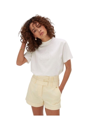 Josh V ROXY CURL oversized T-shirt with logo 033 off white