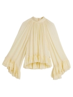 Josh V OIVA oversized top with ruffle details 613 butter yellow