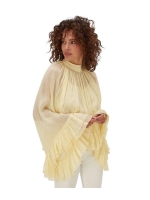 Josh V OIVA oversized top with ruffle details 613 butter yellow