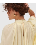 Josh V OIVA oversized top with ruffle details 613 butter yellow
