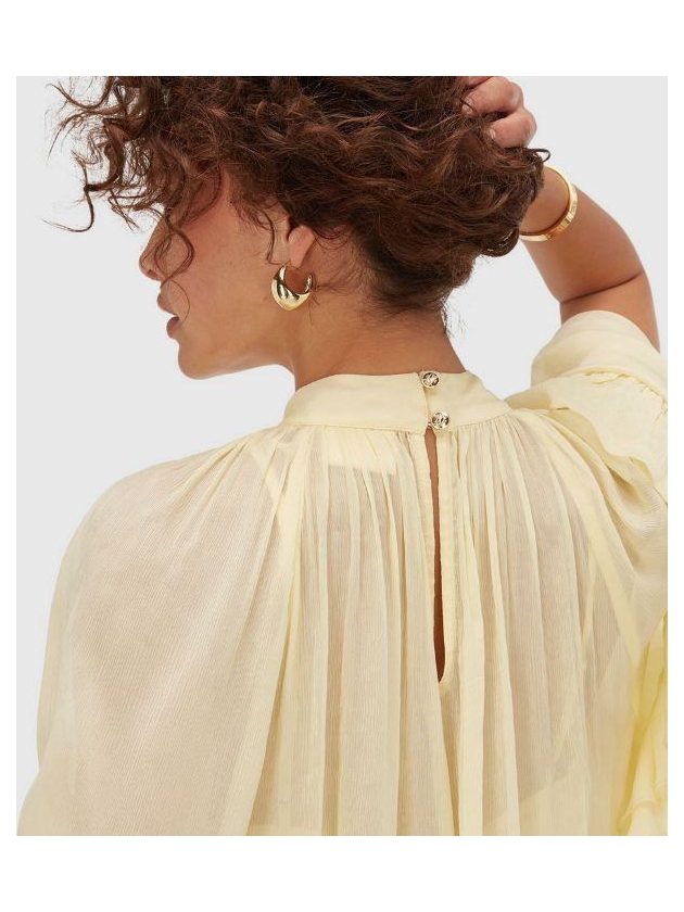 Josh V OIVA oversized top with ruffle details 613 butter yellow