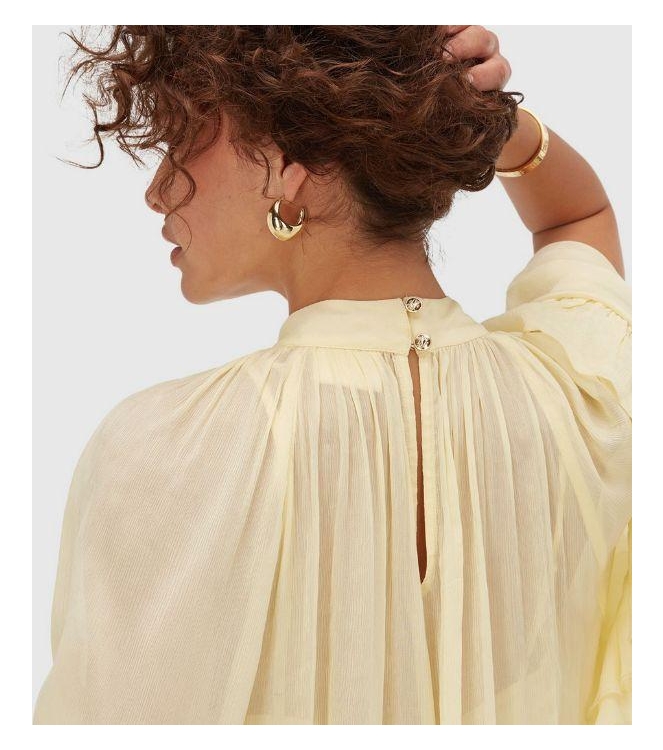 Josh V OIVA oversized top with ruffle details 613 butter yellow