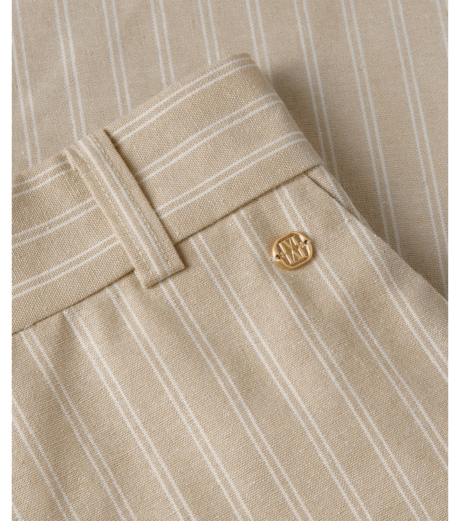 Josh V ODESSA mid-rise wide leg striped trousers 634 stone stripe