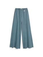 Josh V SERA wide leg trousers in denim look 948 mid blue denim