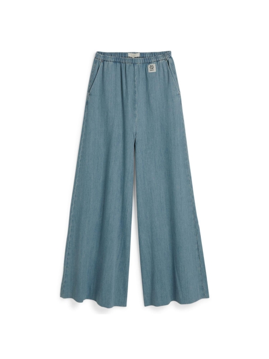 Josh V SERA wide leg trousers in denim look 948 mid blue denim