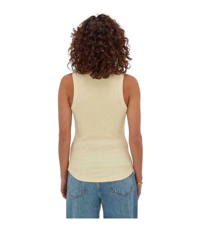 Josh V DIEDA slim fit top with logo 613 butter yellow