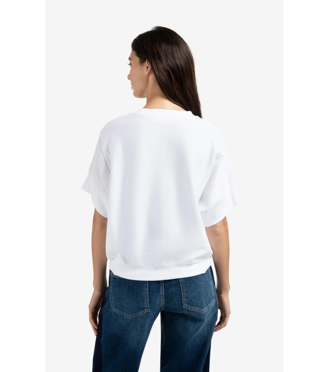Yaya Ribbed jersey top 00000 Pure white