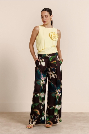 Studio Anneloes Sien satin flower trousers 9997 multi color