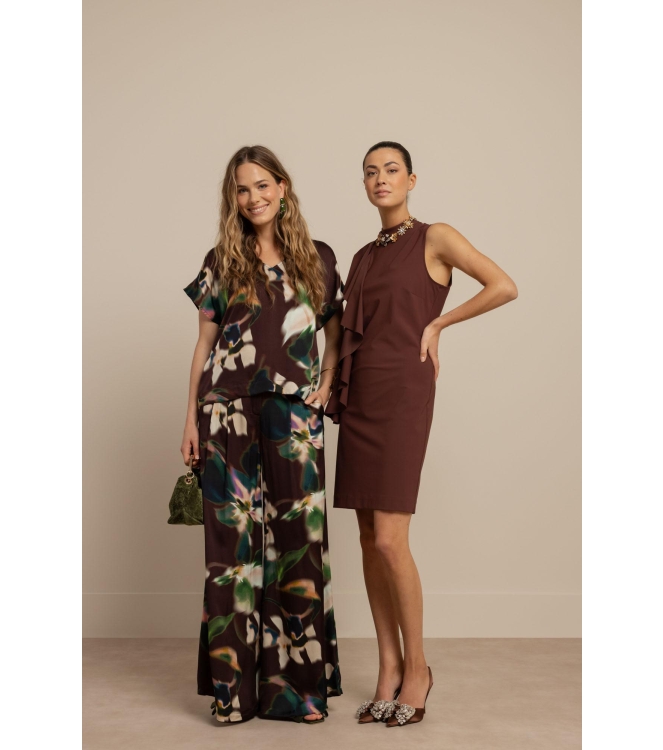Studio Anneloes Sien satin flower trousers 9997 multi color