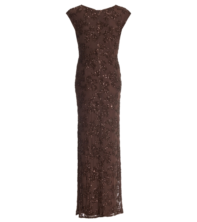 Swing Figurbetontes Abendkleid aus bestic 221 Chocolate brown
