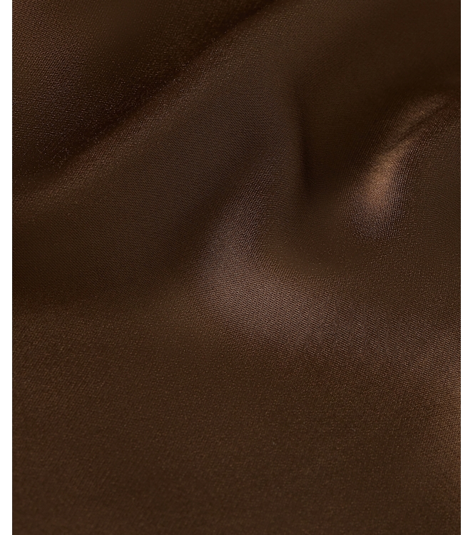 Josh V YANIEK loose fit top in satin look 987 brown