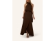 Josh V YANIEK loose fit top in satin look 987 brown