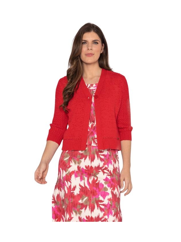 Sarto Fashion Cardigan v-neck r255 deep red