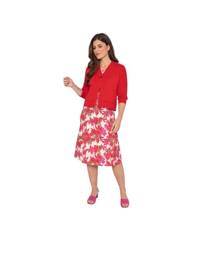 Sarto Fashion Cardigan v-neck r255 deep red