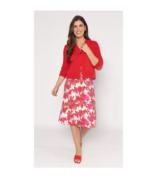 Sarto Fashion Cardigan v-neck r255 deep red
