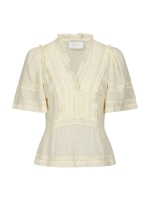 Neo Noir Evienne S Voile Top Butter Yellow
