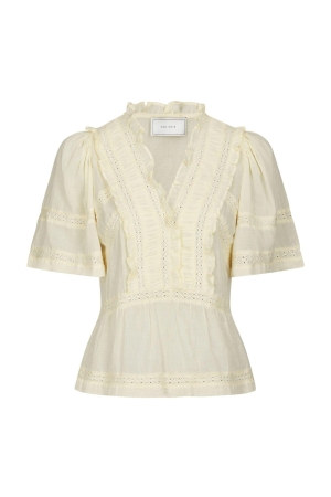 Neo Noir Evienne S Voile Top Butter Yellow