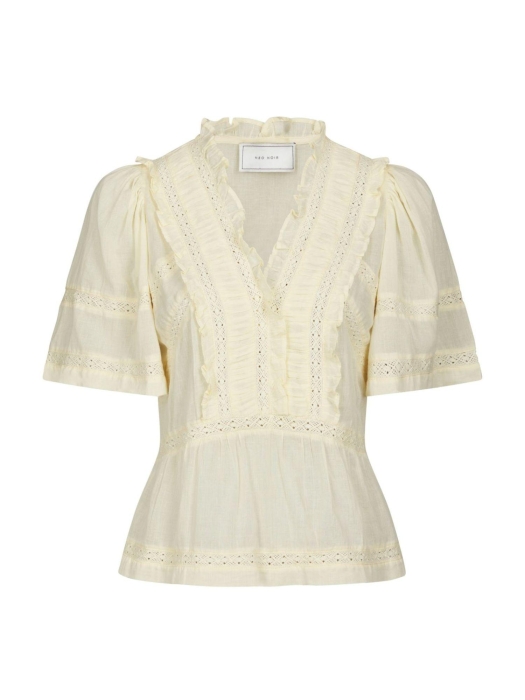 Neo Noir Evienne S Voile Top Butter Yellow