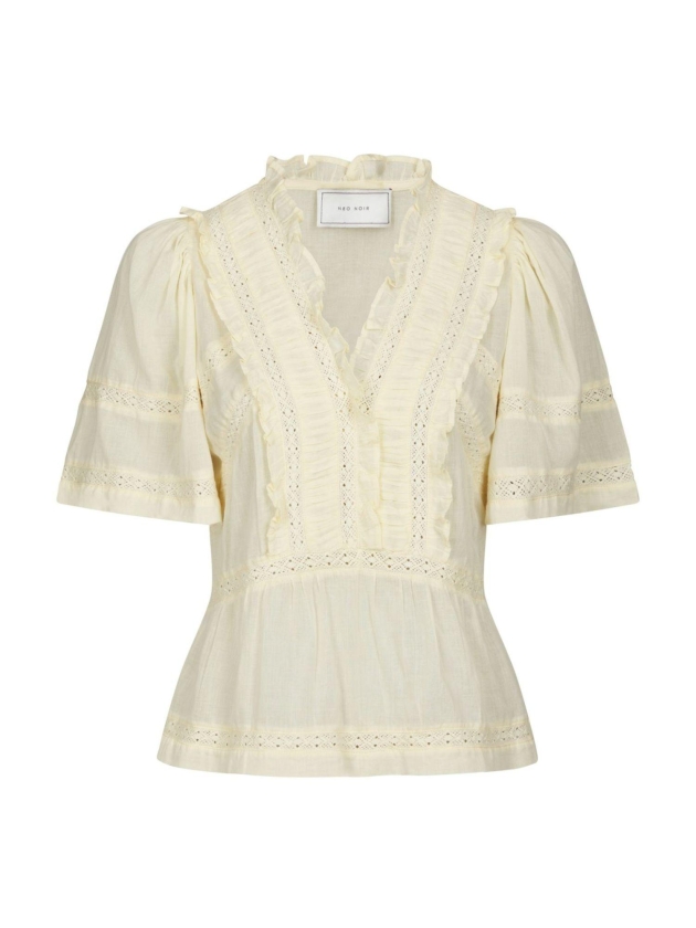 Neo Noir Evienne S Voile Top Butter Yellow